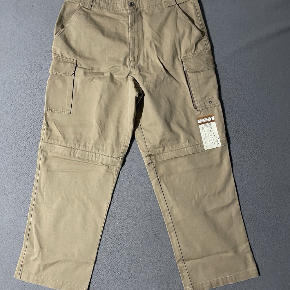 Vintage Bugle Boy Convertible Cargo Utility Baggy Skater‎ Pants Sz 36x32 Heavy